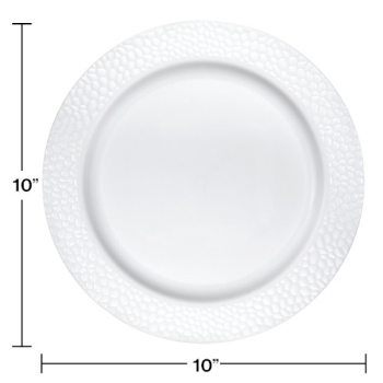 Picture of WHITE PEBBLE 10" PLASTIC PLATES 
