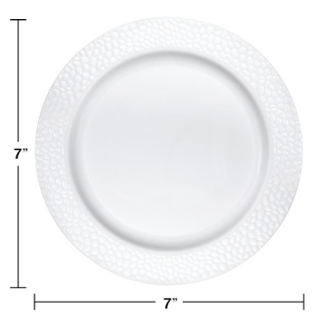 Picture of WHITE PEBBLE 7" PLASTIC PLATES 