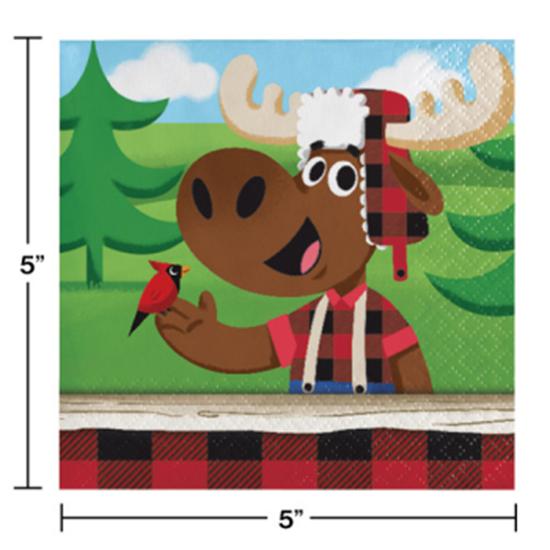 Picture of LITTLE LUMBERJACK BIRTHDAY - BEVERAGE NAPKINS