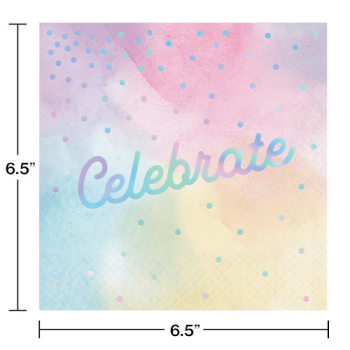 Image de TABLEWARE - IRIDESCENT "CELEBATE" - LUNCHEON NAPKINS