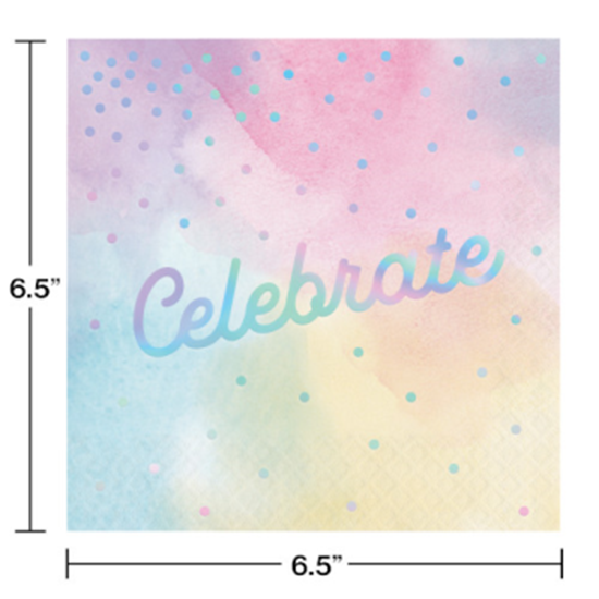 Image sur TABLEWARE - IRIDESCENT "CELEBATE" - LUNCHEON NAPKINS