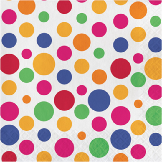 Picture of TABLEWARE - PARTY DOTS LUNCHEON NAPKINS