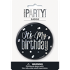 Picture of WEARABLES - 3" BIRTHDAY GLITZ BLACK BADGE - BIRTHDAY