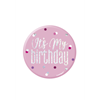 Picture of WEARABLES - 3" BIRTHDAY GLITZ PINK BADGE