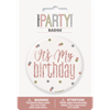 Image sur WEARABLES - 3" BADGE GLITZ ROSE GOLD  - MY BIRTHDAY