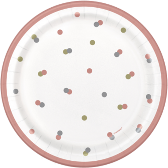 Picture of TABLEWARE -  GLITZ ROSE GOLD HAPPY BIRTHDAY - 7" PLATES
