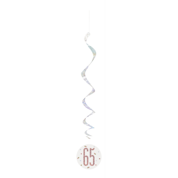 Image de 65th - GLITZ ROSE GOLD 65 HANGING SWIRLS