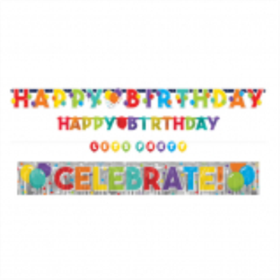 Picture of DECOR - BIRTHDAY CELEBRATION 4 IN 1 VALUE PACK BANNERS
