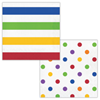Image sur TABLEWARE - DOTS AND STRIPES MULTI COLOR - LUNCHEON NAPKINS