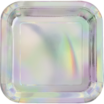 Image de 7" SQUARE IRIDESCENT PLATES