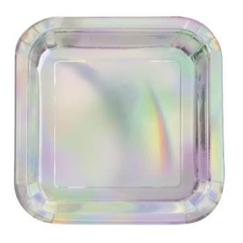 Image de 9" IRIDESCENT SQUARE PLATES