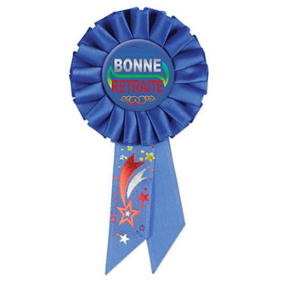 Image sur BONNE RETRAITE AWARD BUTTON - ROYAL BLUE