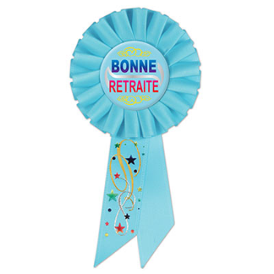 Picture of BONNE RETRAITE AWARD BUTTON - LIGHT BLUE
