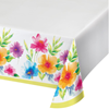 Picture of WATERCOLOR FLORAL PLASTIC TABLE COVER