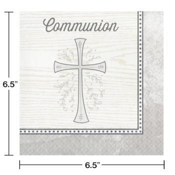 Image de TABLEWARE - DIVINITY SILVER LUNCHEON NAPKINS - COMMUNION