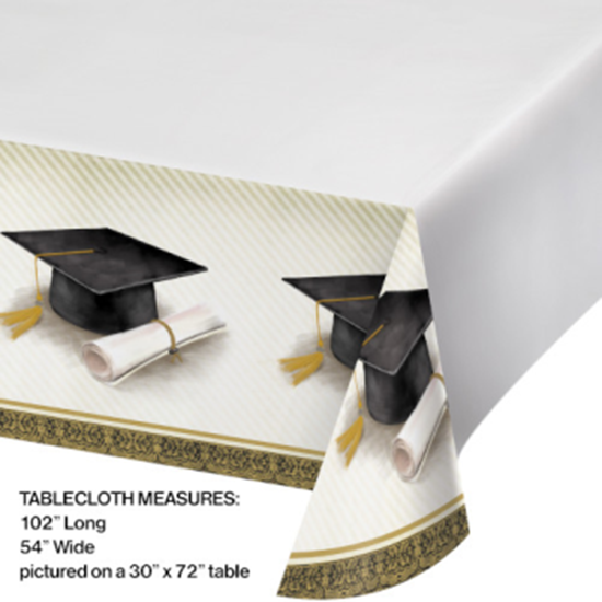Picture of TABLEWARE - CLASSIC GRADUATION PLASTIC TABLE COVER