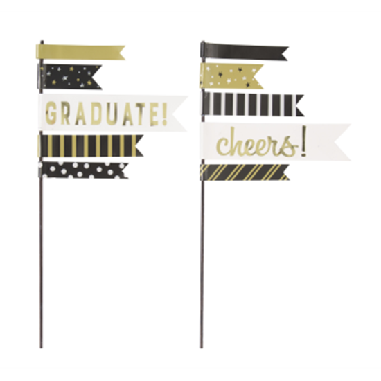 Image sur DECOR - GRAD PENNANT FLAG CAKE TOPPER