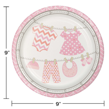 Picture of BUNDLE OF JOY 9" PLATES - GIRL