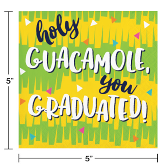 Picture of TABLEWARE - FIESTA HOLY GUACAMOLE YOU GRADUATED BEVERAGE NAPKINS