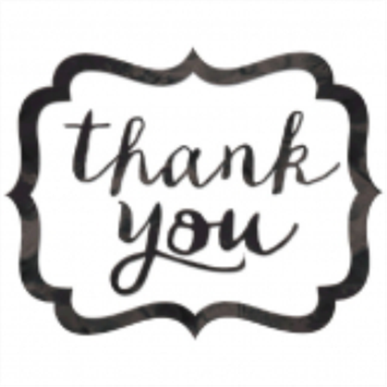 Picture of THANK YOU STICKERS - BLACK