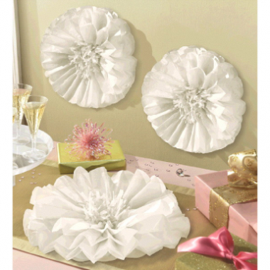 Image sur WHITE FLOWER FLUFFY DECORATION