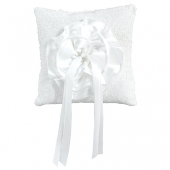 Picture of WHITE RING PILLOW WITH BIG BOW