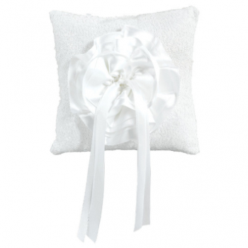 Image de WHITE RING PILLOW WITH BIG BOW