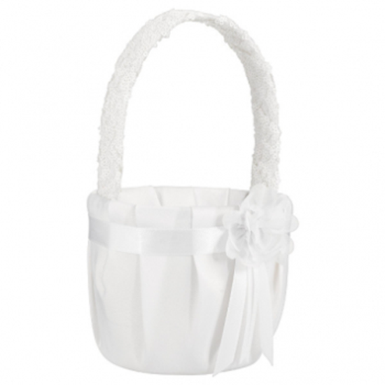 Image sur MODERN FLOWER BASKET WHITE WITH FLOWER