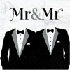 Picture of MR & MR WEDDING LUNCHEON NAPKINS 