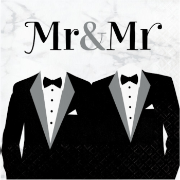 Picture of MR & MR WEDDING LUNCHEON NAPKINS 