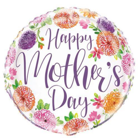 Picture of MOTHER'S DAY PURPLE FLORAL - 18" FOIL