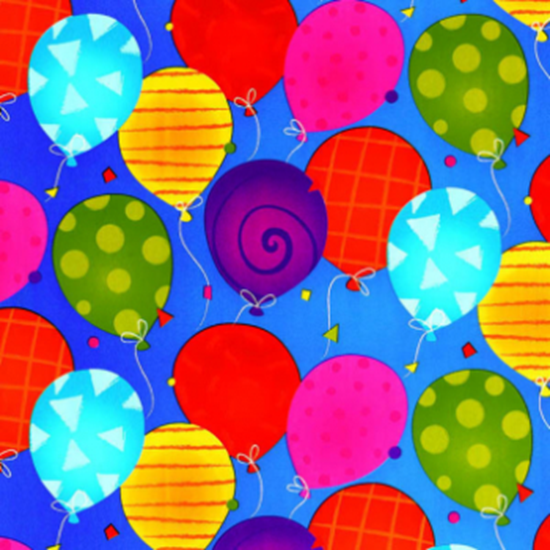 Picture of JUMBO GIFT WRAP - BRIGHT BALLOONS