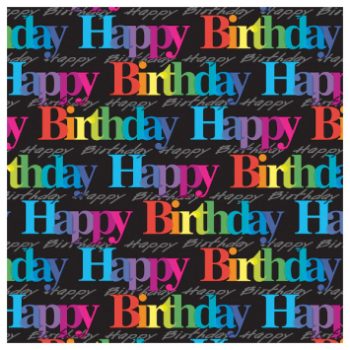 Image de JUMBO GIFT WRAP - BIRTHDAY RAINBOW