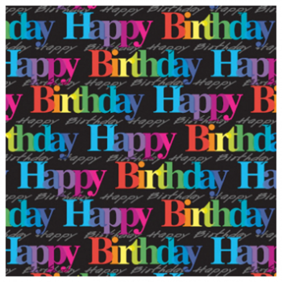 Image sur JUMBO GIFT WRAP - BIRTHDAY RAINBOW