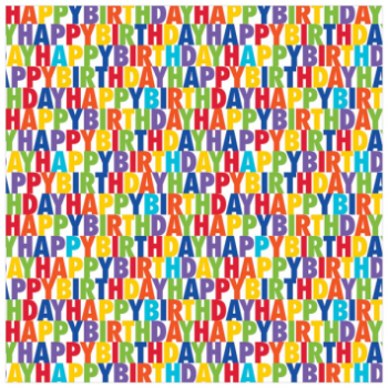 Image de JUMBO GIFT WRAP - BIRTHDAY LETTERS