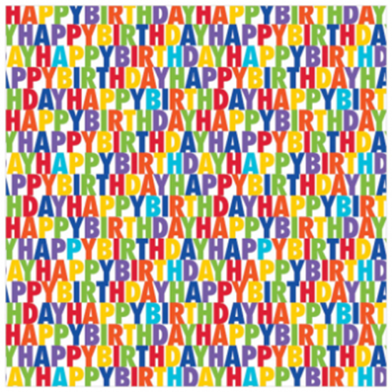 Picture of JUMBO GIFT WRAP - BIRTHDAY LETTERS