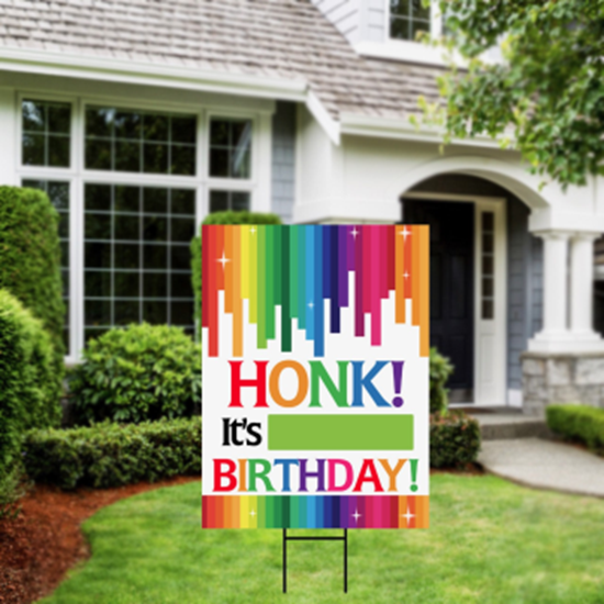 Picture of LAWN YARD SIGN - ANY BIRTHDAY - HONK IT'S MY BIRTHDAY
