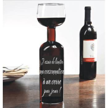 Image de WINE BOTTLE GLASS 750ML - FRENCH