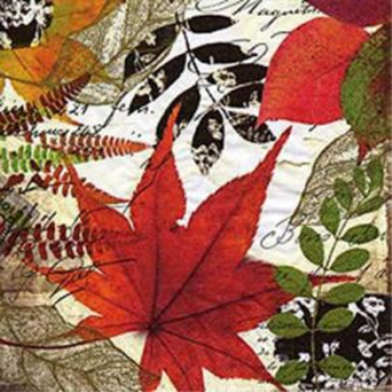 Picture of FOLIAGE RED MAPLE LEAF - LUNCHEON NAPKINS