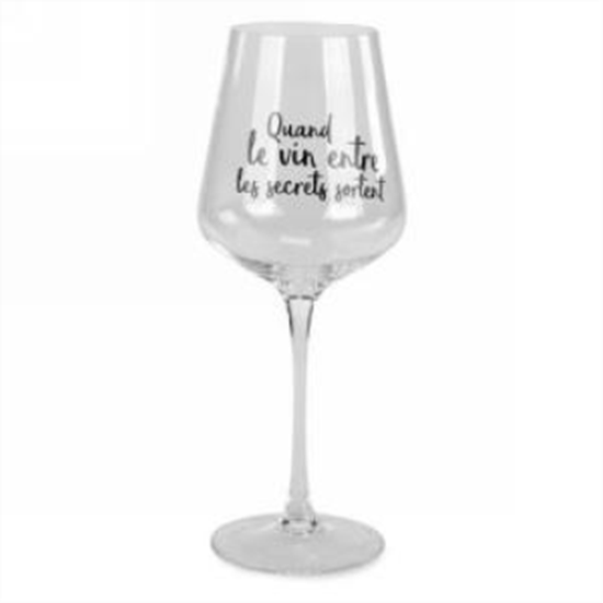 Picture of WINE GLASS - QUAND LE VIN ENTRE LES SECRETS SORTENT