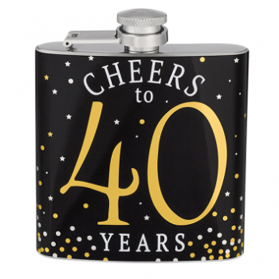 Picture of 40th CHEERS TO 40 FLASK