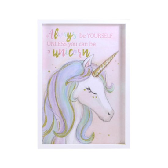 Image sur UNICORN - WOODEN PLAQUE