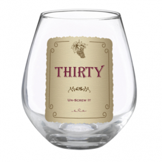 Image sur 30th STEMLESS WINE GLASS