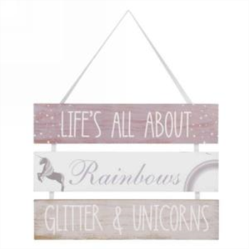 Picture of UNICORN - PLAQUE LIFE'S ALL ABOUT RAINBOW....