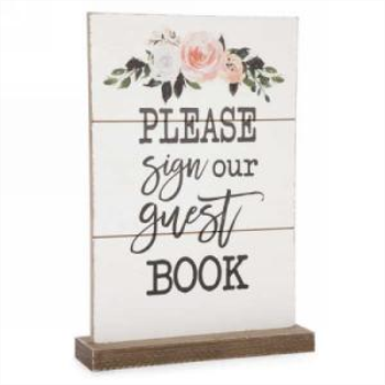 Image de DECOR PLAQUE - PLEASE SIGN OUR  GUEST BOOK