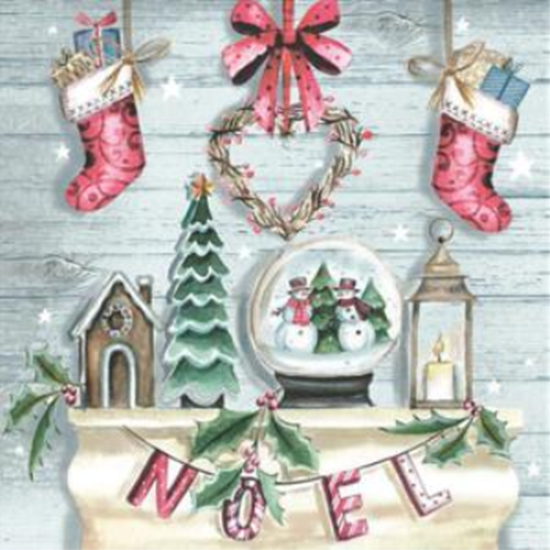 Image sur TABLEWARE - NOËL FIRE PLACE - LUNCHEON NAPKINS