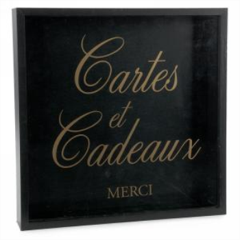 Picture of GIFT CARD BOX IN BLACK - CARTES ET CADEAUX