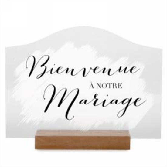 Image sur BIENVENUE A NOTRE MARIAGE TABLE DECO