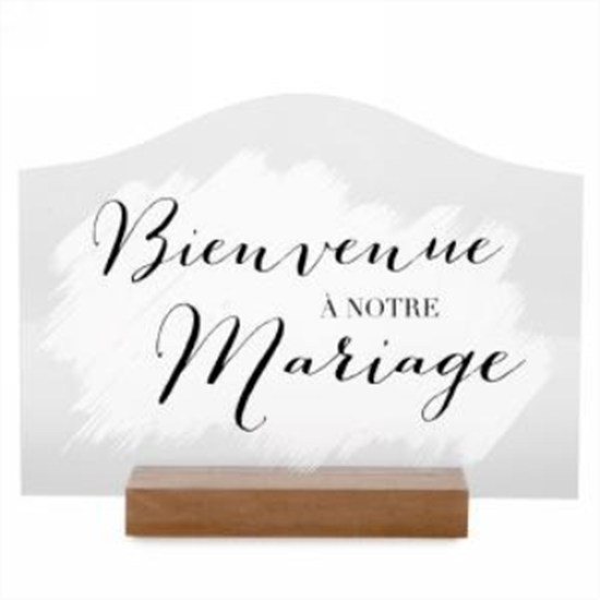 Picture of BIENVENUE A NOTRE MARIAGE TABLE DECO