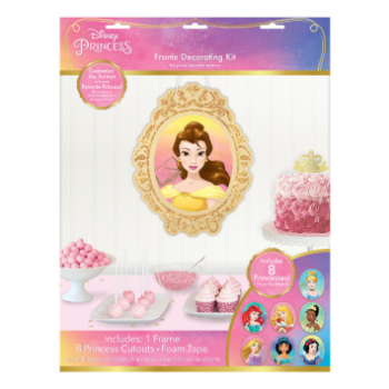 Picture of DISNEY PRINCESS - GLITTER WALL FRAME AND CUTOUT DECORATION KIT